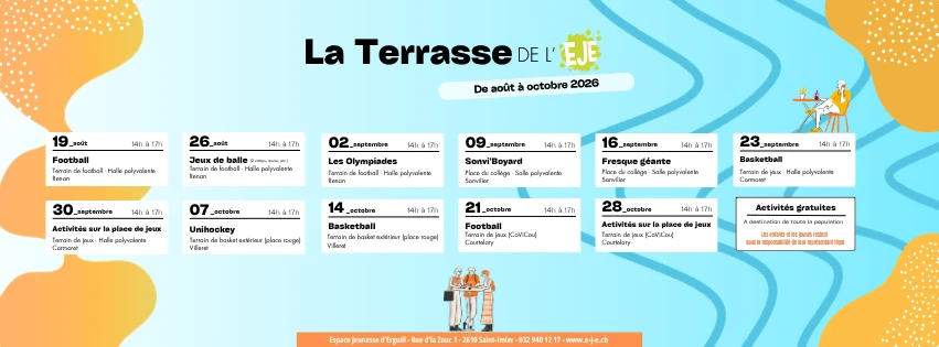 Activités du mois